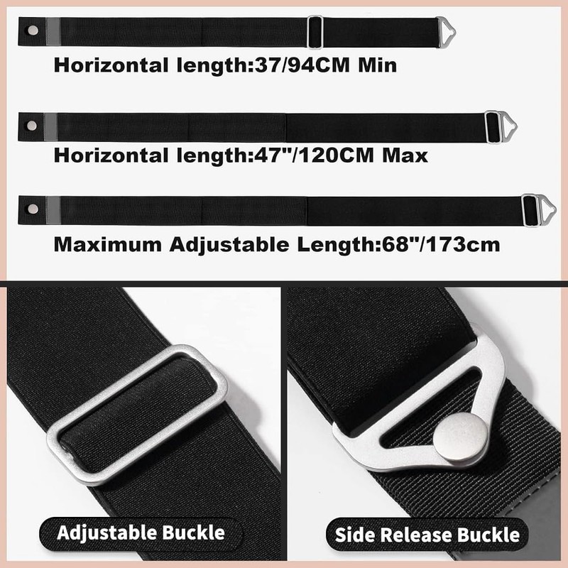WADY 2-in-1 Travel Belt for Luggage Straps Bungees Luggage Strap
