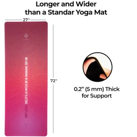 ATMAN SPIRIT Yoga Mat Thick Premium Violet Light Bundle with Yoga Bag | Eco-Friendly Naural Rubber Base & Non Slip Yoga Mat for Pilates & Workouts for Men & Women | Yoga Mats Thick Confortable