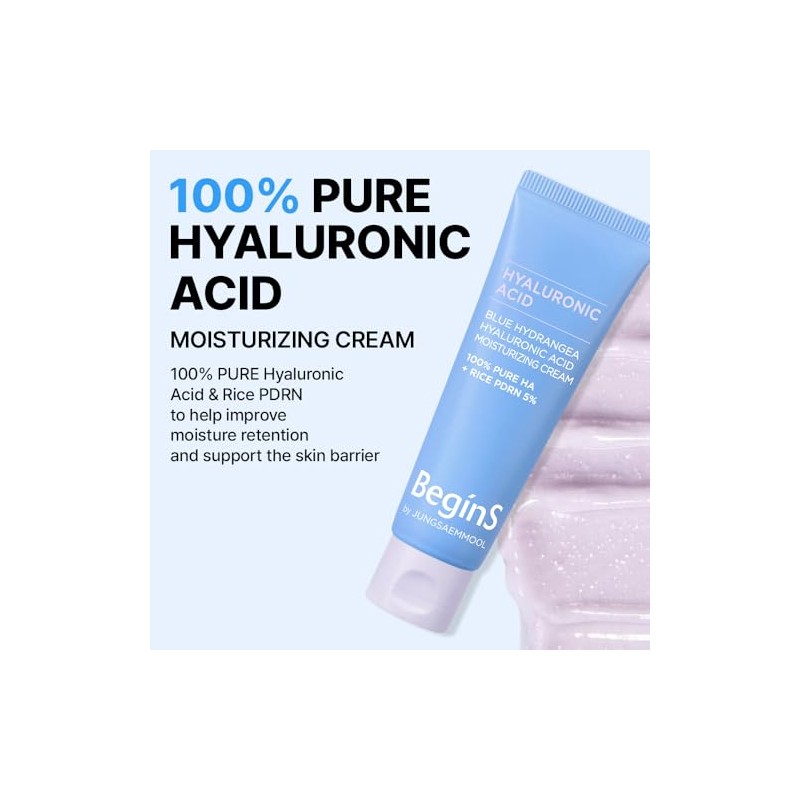 BeginS by JUNGSAEMMOOL Crema hidratante de ácido hialurónico Blue Hydrangea