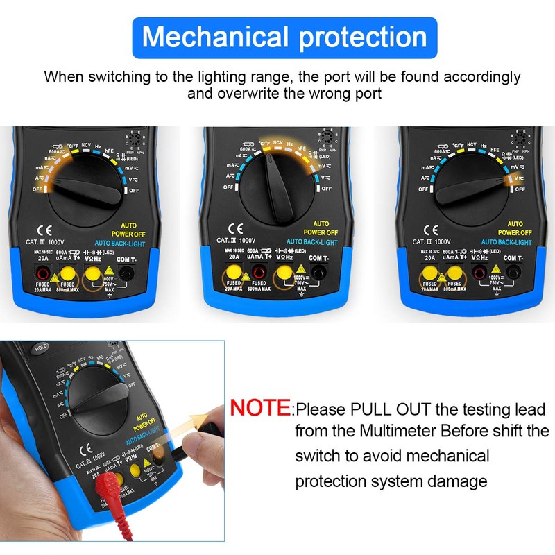 Digital Multimeter, INFURIDER YF-770D Auto Ranging 40000 Counts Voltage Tester