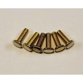Lamp SET OF 6 SHADE SCREWS 1/2" BRASS PLATED 8/32 THREAD LAMP PART NEW 57002J