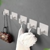 Vanloory Bath Towel Hooks, 6 Pack Self Adhesive Square Coat