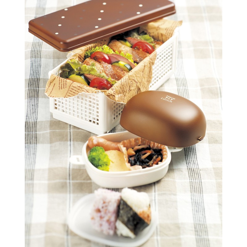 Have a Lunch Lunch Bowl Wood Brown Dot 4512951115420