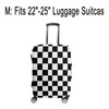 VortexQ6 Black and White Checkered Luggage Protector Suitcase Cover for