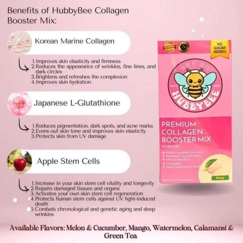 Hubby Bee Melon & Cucumber Premium Collagen Booster Mix -
