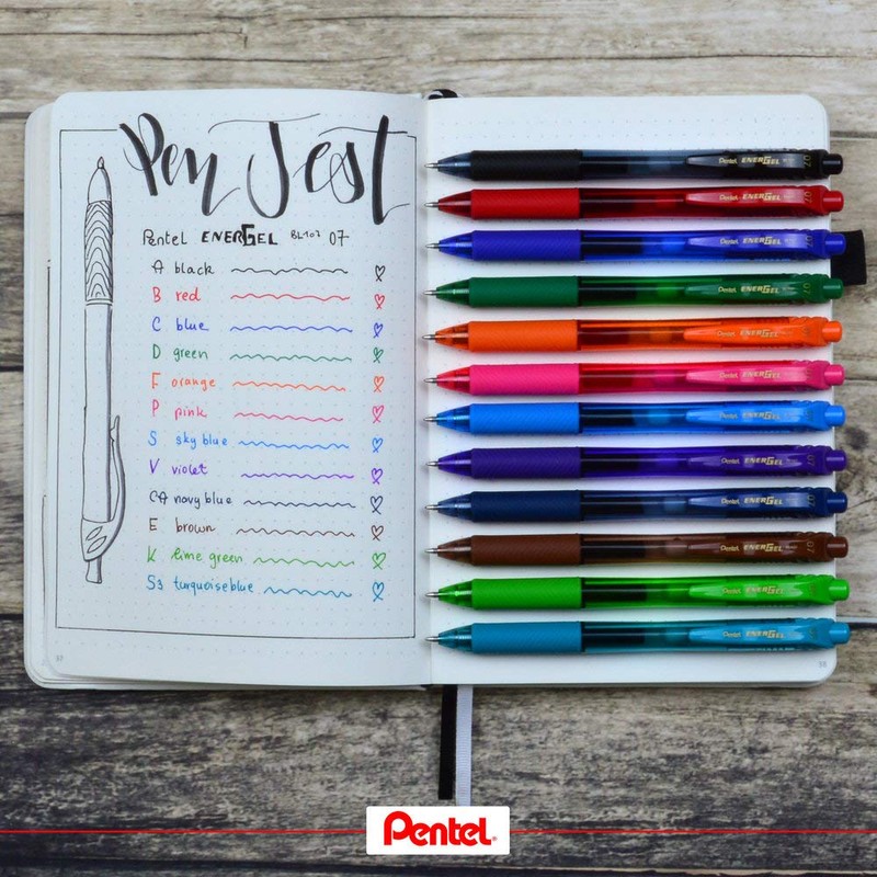 Pentel BL107-V Gel Ink Rollerball Pen Metal Tip 0.7 mm