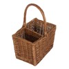 Red Hamper DB001 Wicker Double Steamed 2 Bottle Drinks Basket