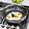 12 IN Glass Lid with Stainless Steel Handle for Frying