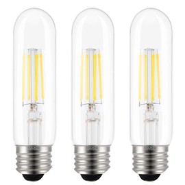 ASOKO Edison Bulb, T10 Daylight 4000K LED Tubular 4W Dimmable Tube Vintage Bulbs 40 Watt Equivalent,E26 Base(3-Pack)