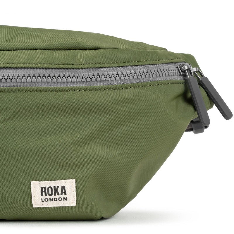 ROKA London Jubilee Sling Bag Recyled Nylon (Avocado)