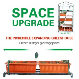 Worth Garden 50% Extra Wide Mini Greenhouse 5 Tier Portable Plant Tower greenhouses - Indoor and Outdoor Wheatgrass Growing Green House - Dimensions 19″x40″x75″