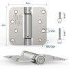 Treasem Self Closing Door Hinges, Auto Closing Spring Hinges with