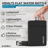 Hemli Flat Water Bottle with Carrying Case – Thin Square