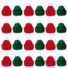 24 Pieces Christmas Mini Knitting Hat Cute Mini Knitting Doll Hats Mini Hats for Crafts Miniature Hats for DIY Hair Accessories Crafts (Red and Green)