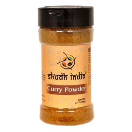 Shudh India Curry Powder (23-Spice Indian Blend) 3.17oz(90g) PET Jar ~ All Natural | Vegan | No Colors | Gluten Friendly | NON-GMO | Indian Origin