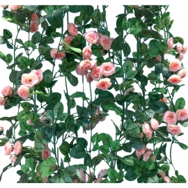 Liven Home & Decor Guia Enredadera Rosa Artificial Flor De Seda Decoracion Boda
