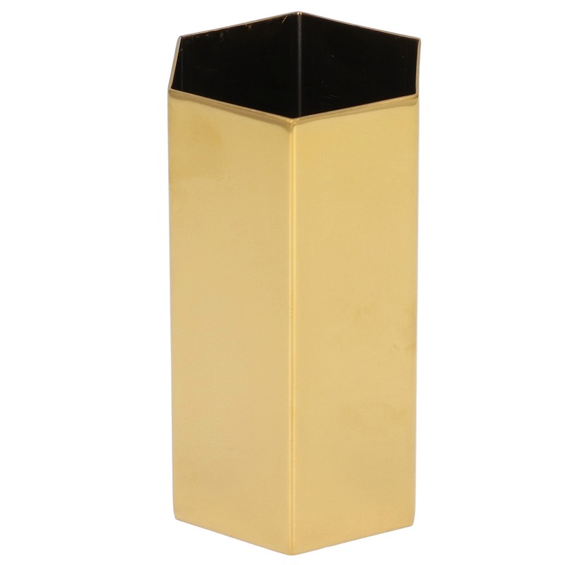 Pen Holder Hex Stainless Steel Gold Electroplating Durable Glossy Corrosion
