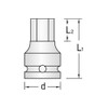 Gedore 1956477 Hexagon Socket 3/4 0.6 inch (14 mm)
