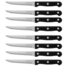 SUNALND Steak Knives Set of 8,Micro Serrated Edge Full Tang Triple Riveted Steak Knife