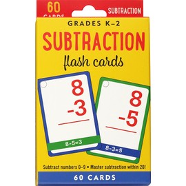 Subtraction Flash Cards (60 cards, Grades K-2)