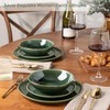 AmorArc Ceramic Dinnerware Sets,Handmade Reactive Glaze Stoneware Plates and Bowls