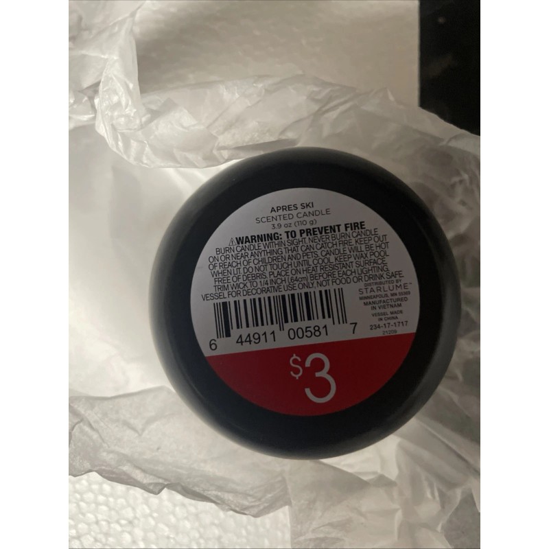 Unbranded Bullseye Apres Ski Black Tin Scented Candle