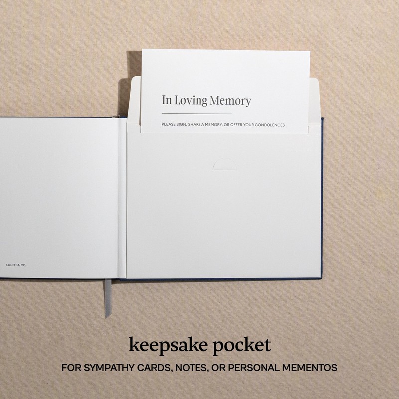 Kunitsa Co. Funeral Guest Book for Memorial Service, in Loving