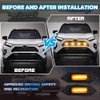Teguangmei 4PCS Front Grill Lights Compatible with Toyota RAV4 2020