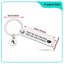 Heigebi Pole Dancing Lover Gift Pole Dancing Keychain Pole Dancing Girls Jewelry Birthday Graduation Christmas Gift for Dance Student Coach Pole Fitness Gifts