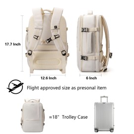 MOLNIA Travel Backpack, 17.3 Inch Large Laptop Backpack Carry On Backpack Waterproof, as Personal Item Flight Approved College Backpack Convertible Backpack for Men & Women