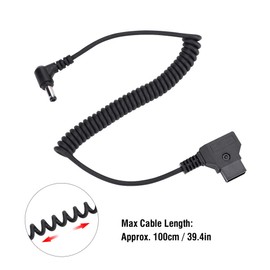 D-Tap 2 Pins Male Connector to DC 5.5 * 2.5mm Plug Power Cable for BMCC BMPC 4K Camera, Monitor, LED Camera Light 39.4in