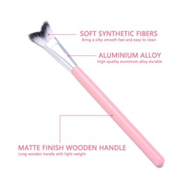 6Pcs Mixcolor Lash Cleaning Brush,Lash Shampoo Soft Curved Fluffy Brush Cleansing Single for Eyelash Extension Cleansing Tools Kit