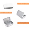 DUOFIRE Rectangular Tin Box with Lid Metal Container Small Tin