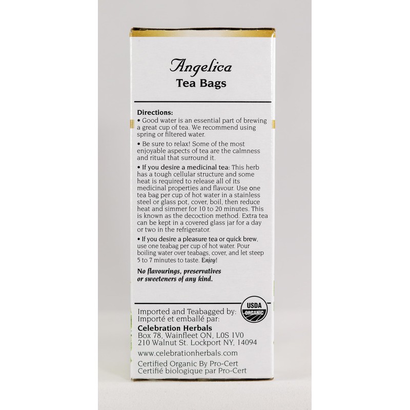 CELEBRATION HERBALS Angelica Root Organic 24 Bag, 0.02 Pound