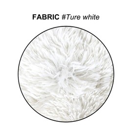 Uhomy 2 Packs White Fluffy Plush Pillow Cover 22"x22", Luxury White Faux Fur Throw Pillow Case Square Cushion Pillow Cover for Sofa Bed, Zippered True White, Fall Winter Home Decorative
