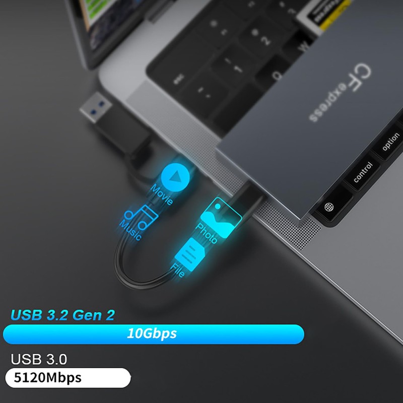 tunghey 8 in 1 CFexpress Type B Card Reader with