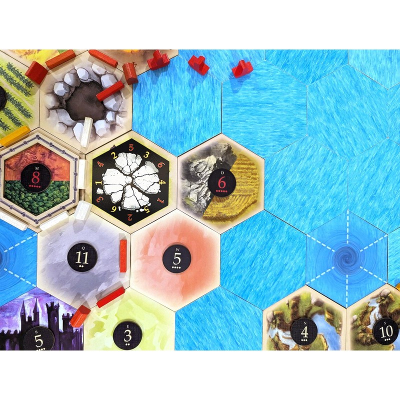 Earthquake Mini Hex Disaster Scenario Replacement Robber compatible with Catan's