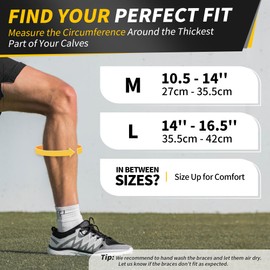 CAMBIVO Calf Support 2 Pack, Adjustable Calf Compression Sleeve Men and Women, Neoprene Leg Support Brace for Shin Splints