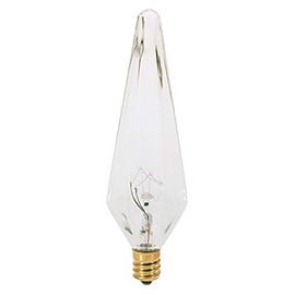 Satco S3744 120V Candelabra Base 25-Watt HX10.5 Light Bulb, Clear, 2 Count(Pack of 1)
