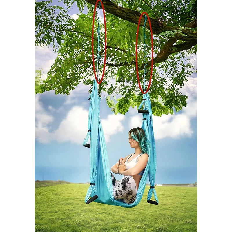 2Pcs Adjustable Anti-Gravity Chrysanthemum Swing Flying Stretch Belt Rope Climbing