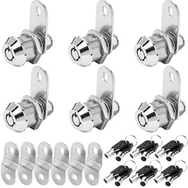 Sissinda Cerraduras De Almacenamiento Cam Lock Rv Con Llaves Iguales, 5/8" Se Adapta A Un Grosor Máximo De Puerta De 3/8", Cerraduras De Compartimento Rv Para Cerraduras De Remolque Con Llaves (Paquet