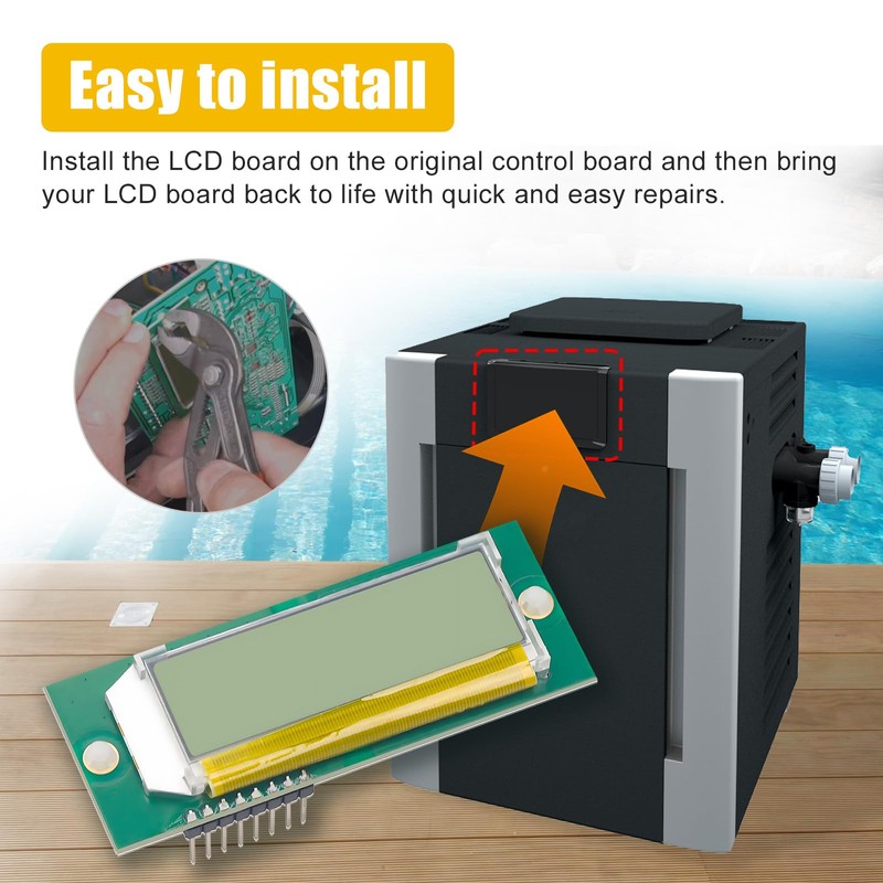 IHOUMEX 013640F LCD Display Pool Stat Kit for Raypak Pool