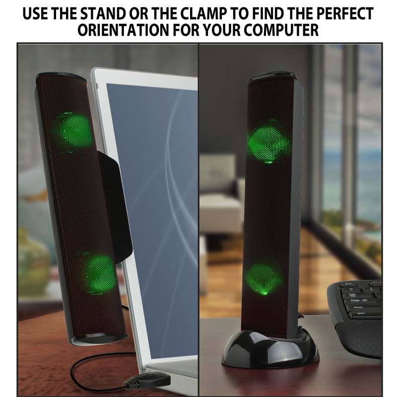 For Acer, For Apple LED Laptop Computer Speaker with Clip-On