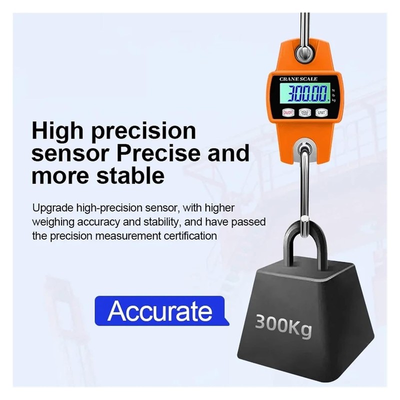 Digital Hanging Scale - Electronic Crane with LCD Display Industrial