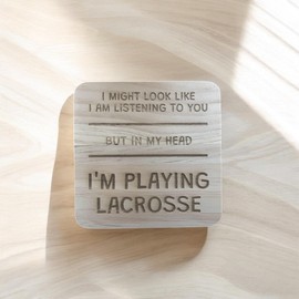 Ashton and Finch Funny Lacrosse Coaster Laser Engraved Gift Wooden