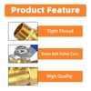 GASHER 3PCS 1/2 Inch Brass Mini Ball Valve Shut Off