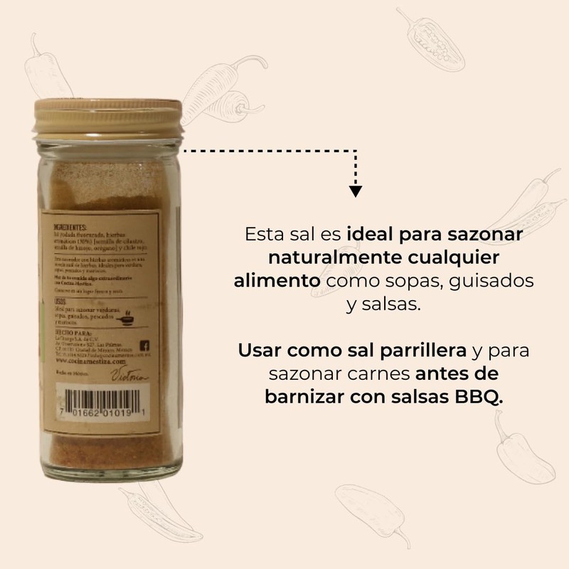 Sazonador Sal con Hierbas Aromáticas Cocina Mestiza 97g