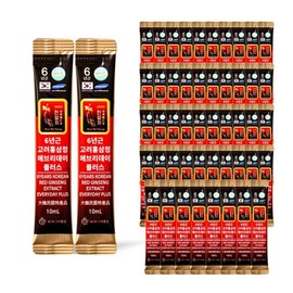 6-year-old red ginseng stick essence, the ultimate economical option, Everyday Plus, 50 units, 10ml / 6년근 홍삼 스틱 진액 실속형 끝판왕 에브리데이 플러스, 50개, 10ml