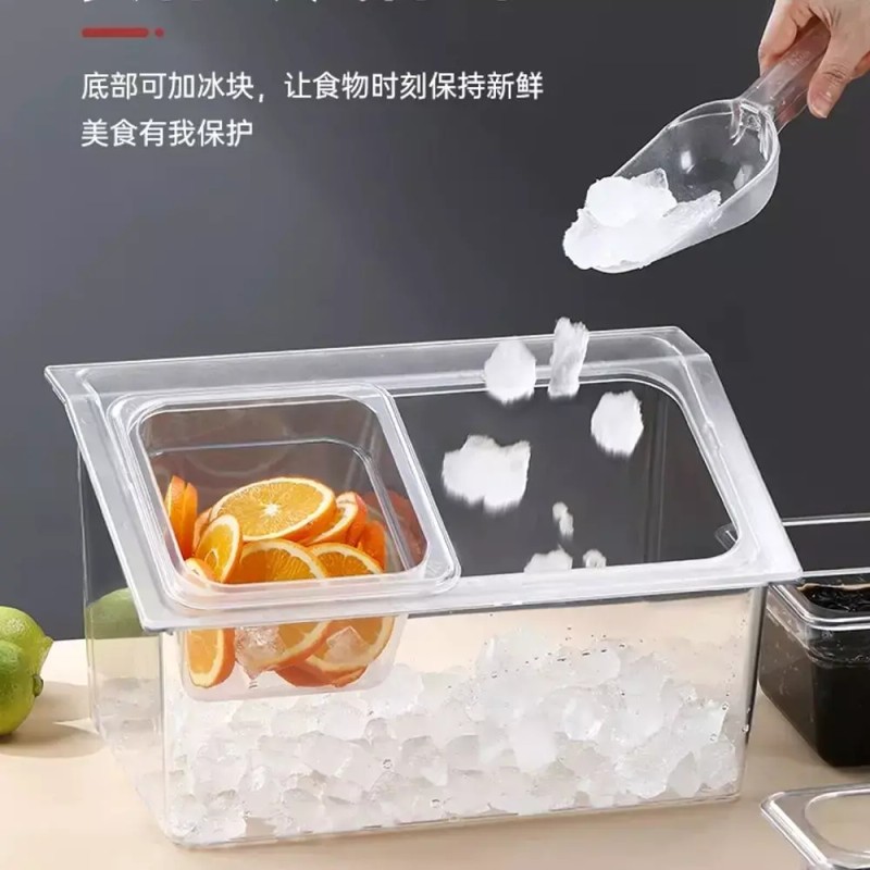 셀프바 업소용 토핑 플립 재료 뷔페 뚜껑 바트 셀러드바 6