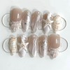 Summer Beach Press on Nails Medium Almond Fake Nails with